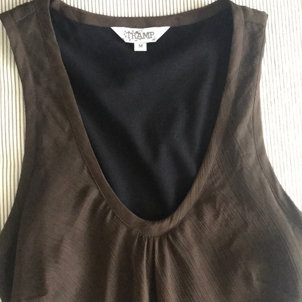 BROWN SILK DRESS. - Picture 8 of 8